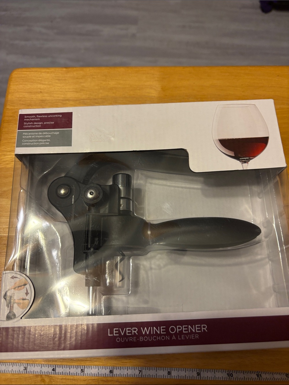Matte Black Lever Wine Opener - Smooth Cork Removal
